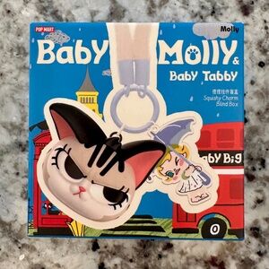 POP MART Baby Molly Baby Tabby Squishy Charm Blind Box Sneak a Bite